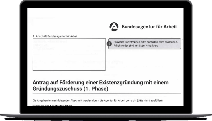 Gründungszuschuss Antrag Neu